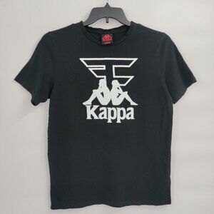 Kappa Estessi Crewneck Slim Fit Jersey T-Shirt Top Graphic Medium Women Black